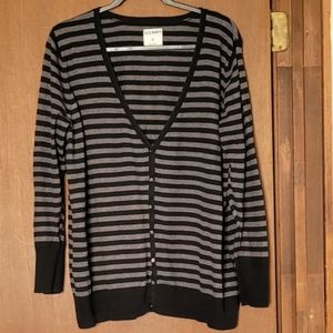Old Navy cardigan, 3x, black and gray stripe